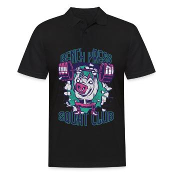 Bench Press Squad Club Bull Training Training Moti - Polo Homme - noir - Devant - Kai (181cm)