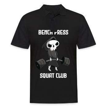 Bench Press Squad Club Workout Grim Reaper Training - Polo Homme - noir - Devant - Kai (181cm)