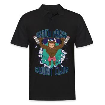 Bench Press Squad Club Bull Workout Entraînement en force - Polo Homme - noir - Devant - Kai (181cm)