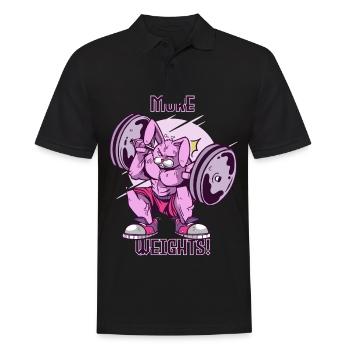 Gym Lapin Plus de musculations Motivati - Polo Homme - noir - Devant - Kai (181cm)