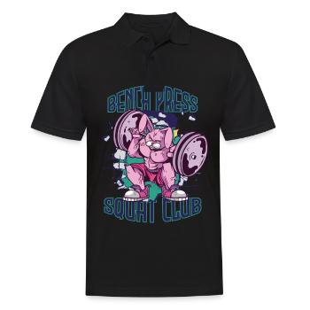 Squat Club Gym Rabbit Gym Workout Motivation - Men's Polo Shirt - black - Front - Kai (181cm)