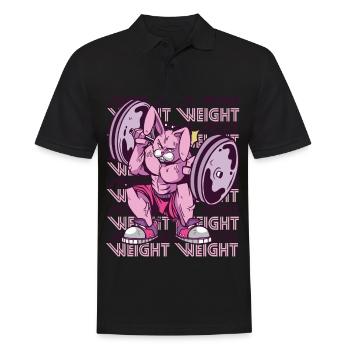 More Weight Rabbit Gym Workout Motivation Kraf - Men's Polo Shirt - black - Front - Kai (181cm)