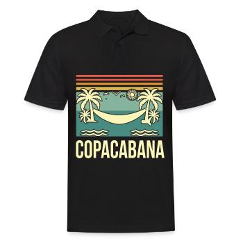 Copacabana Rio Palmen Sommer Strand Sonne Brasilie - Männer Poloshirt - Schwarz - Vorne - Kai (181cm)