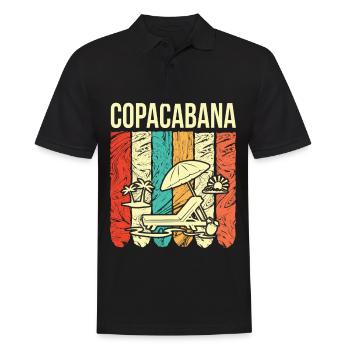Copacabana Vacances Rio Palms Summer Beach Sun B - Polo Homme - noir - Devant - Kai (181cm)