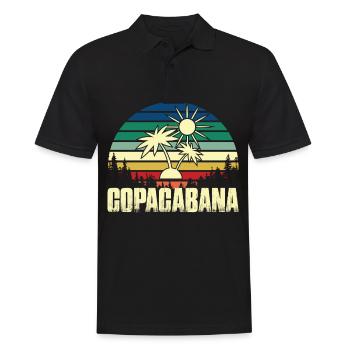 Rio Beach Copacabana Urlaub Palmen Sommersonne Bra - Männer Poloshirt - Schwarz - Vorne - Kai (181cm)