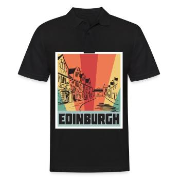 Schottland-Souvenir-Edinburgh-schottischer tourist - Männer Poloshirt - Schwarz - Vorne - Kai (181cm)