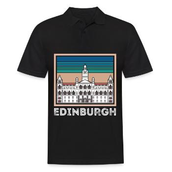 Schottland-Souvenir-Schottisch-Edinburgh-Touristen - Männer Poloshirt - Schwarz - Vorne - Kai (181cm)