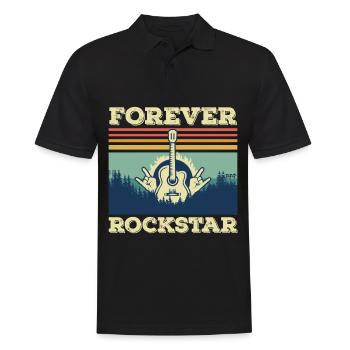 Guitar Retro Guitarist Rock Guitar Musician Singer - Men's Polo Shirt - black - Front - Kai (181cm)