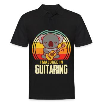 Guitar playing Nice guitarist Rock guitar musician - Men's Polo Shirt - black - Front - Kai (181cm)