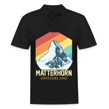 Matterhorn Alpes Suisse Souvenir Zermatt Ski - Polo Homme - noir - Devant - Kai (181cm)