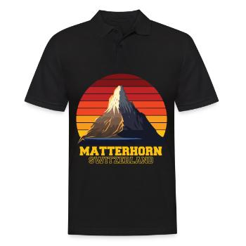 Matterhorn Alpes Suisse Souvenir Ski Zermatt Skif - Polo Homme - noir - Devant - Kai (181cm)