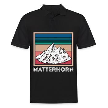 Alpen Cervin Suisse Souvenir Ski Zermatt Skif - Polo Homme - noir - Devant - Kai (181cm)