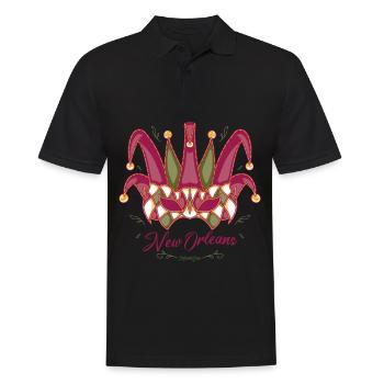 Carnaval Nouvelle-Orléans Souvenir Bourbon Street Louis - Polo Homme - noir - Devant - Kai (181cm)
