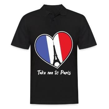 Bring mich nach Paris Eiffelturm Frankreich Touris - Männer Poloshirt - Schwarz - Vorne - Kai (181cm)