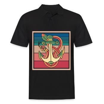 Snake Anchor Venomous snakes Snakes - Men's Polo Shirt - black - Front - Kai (181cm)