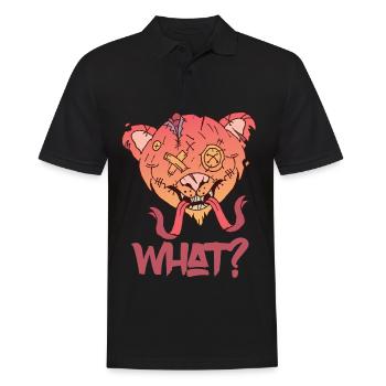 Teddy funny what creepy horror murderous teddy - Men's Polo Shirt - black - Front - Kai (181cm)