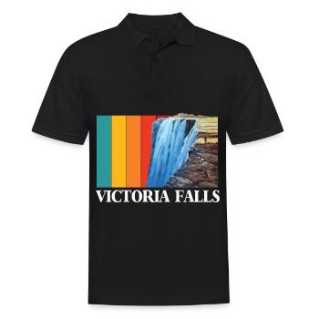 Victoria Falls Africa Souvenir Zimbabwe Tourist Sa - Men's Polo Shirt - black - Front - Kai (181cm)