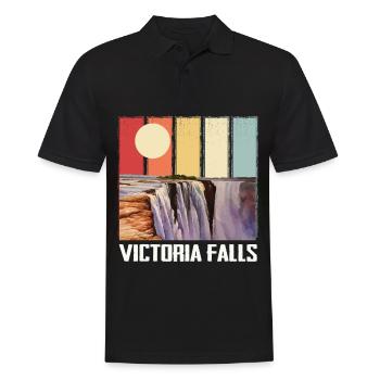 Waterfall Africa Victoria Falls Souvenir Zimbabwe - Men's Polo Shirt - black - Front - Kai (181cm)