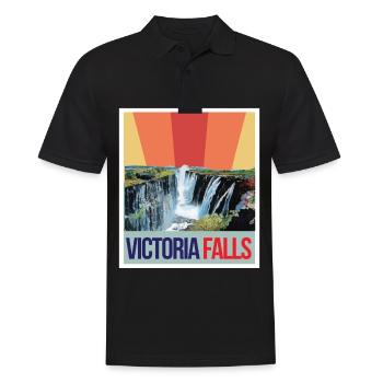Waterfall Souvenir Africa Victoria Falls Zimbabwe - Men's Polo Shirt - black - Front - Kai (181cm)