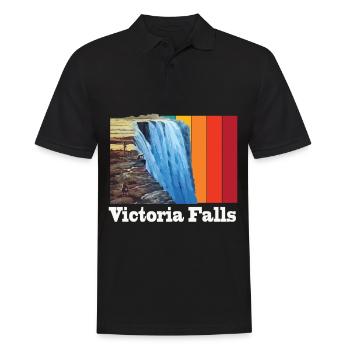 Victoria Falls Waterfall Souvenir Africa Zimbabwe - Men's Polo Shirt - black - Front - Kai (181cm)