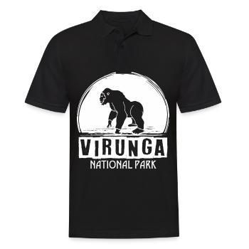 Gorilla Africa Parc National des Virunga Congo Safari S - Polo Homme - noir - Devant - Kai (181cm)