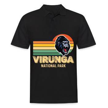 Parc National des Virunga Safari Gorille Afrique Congo S - Polo Homme - noir - Devant - Kai (181cm)