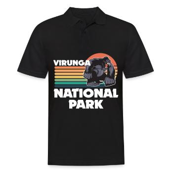 Parc des Virunga en Afrique Safari Gorille Souvenir Kon - Polo Homme - noir - Devant - Kai (181cm)