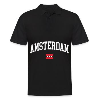 Amsterdam Souvenir holländische niederländische To - Männer Poloshirt - Schwarz - Vorne - Kai (181cm)