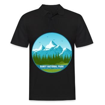 Parc national Banff Canada Alberta Souvenir Randonnée pédestre - Polo Homme - noir - Devant - Kai (181cm)