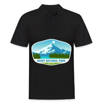 Parc national Banff Canada Alberta Souvenir Randonnée pédestre - Polo Homme - noir - Devant - Kai (181cm)