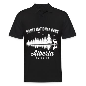 Parc national Banff Canada Alberta Souvenir Randonnée pédestre - Polo Homme - noir - Devant - Kai (181cm)