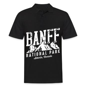 Randonnées Canada Parc national Banff Souvenir Alb - Polo Homme - noir - Devant - Kai (181cm)