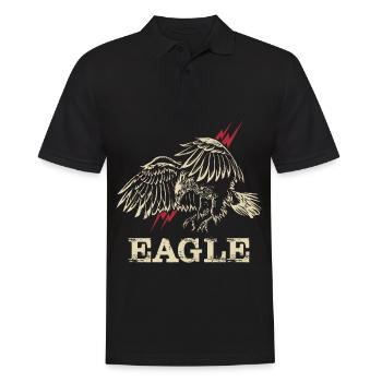 Eagle Love Birds Fauconnerie Oiseaux de proie Faucon Faucon Faucon - Polo Homme - noir - Devant - Kai (181cm)