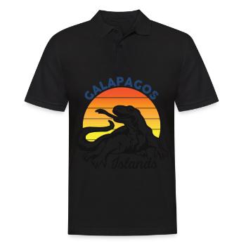 Lizard Galapagos Islands Ecuador Ozea National Park - Men's Polo Shirt - black - Front - Kai (181cm)