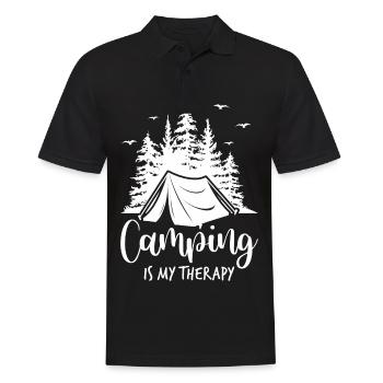 Camping Therapy Shenandoah National Park Souvenir - Men's Polo Shirt - black - Front - Kai (181cm)