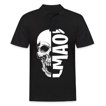 Funny Skull Thinking Nightmare Fear Death Skeleton Ko - Men's Polo Shirt - black - Front - Kai (181cm)