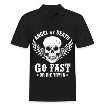 Skull Angel Death Nightmare Fear Skeleton Costume - Men's Polo Shirt - black - Front - Kai (181cm)