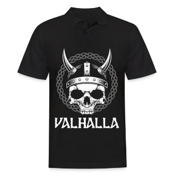 Valhalla Skull Viking Odin Warrior Mythology - Men's Polo Shirt - black - Front - Kai (181cm)