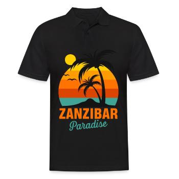 Zanzibar Palm Beach Tansania Paradies Surfen Afrik - Männer Poloshirt - Schwarz - Vorne - Kai (181cm)
