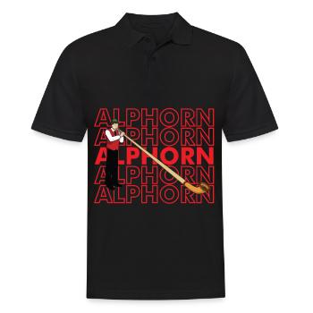 Musicien suisse Alphorn instrument de musique Alpen Sc - Polo Homme - noir - Devant - Kai (181cm)