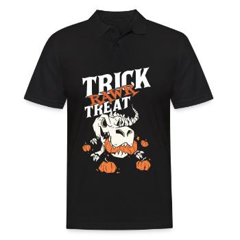 Squelette T-Rex Halloween Creepy Dino Horror Din - Polo Homme - noir - Devant - Kai (181cm)