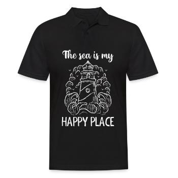 Leuchtturm Seesegler Nautisch Anker Ozean Kapitän - Männer Poloshirt - Schwarz - Vorne - Kai (181cm)