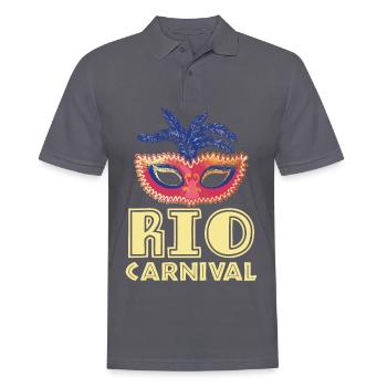Carnaval de Rio de Janeiro Carnaval de Rio de Janeiro Masque Brasili - Polo Homme - charbon - Devant - Nico (186cm)