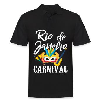 Brasilien Karneval Rio de Janeiro Feier in Brasili - Männer Poloshirt - Schwarz - Vorne - Kai (181cm)