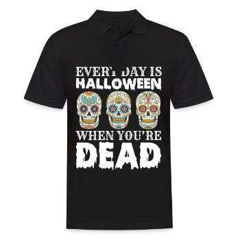 Crâne de sucre Dia de Los Muertos Crâne - Polo Homme - noir - Devant - Kai (181cm)