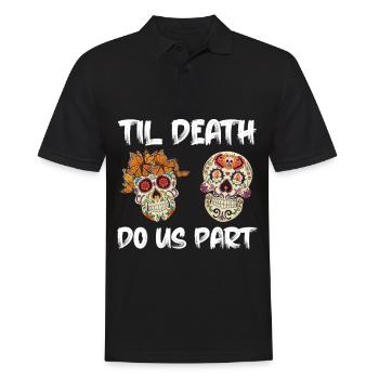 Mean Teacher Zuckerschädel Tag der Toten - Männer Poloshirt - Schwarz - Vorne - Kai (181cm)