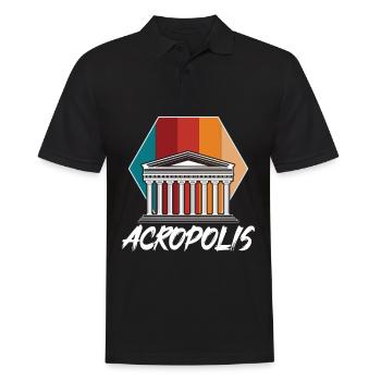 Griechenland Antike Akropolis Griechisch Athen Par - Männer Poloshirt - Schwarz - Vorne - Kai (181cm)