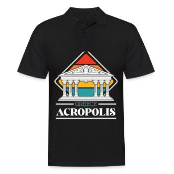 Griechenland Akropolis griechische Stadt Athen Par - Männer Poloshirt - Schwarz - Vorne - Kai (181cm)