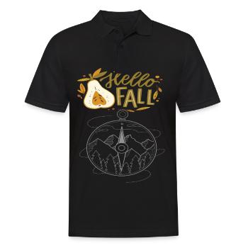 Bonjour Automne Boussole Alpes Montagne Suisse Randonnée - Polo Homme - noir - Devant - Kai (181cm)