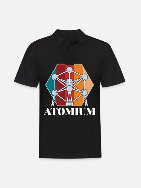Atomium Atomic nucleus Brüssel Wissenschaft für Ph - Männer Poloshirt - Schwarz